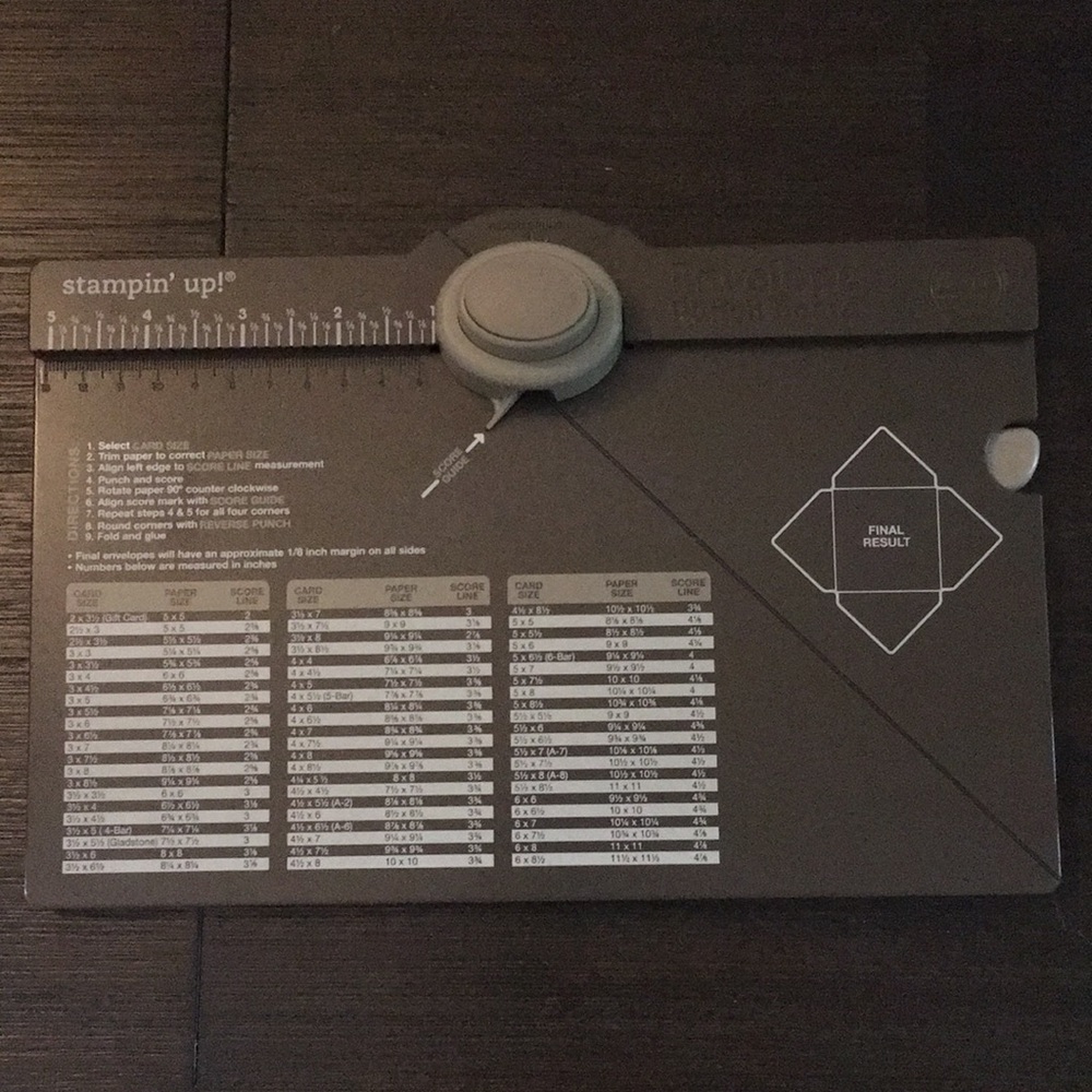 Stampin’ Up Envelope Punch Board New